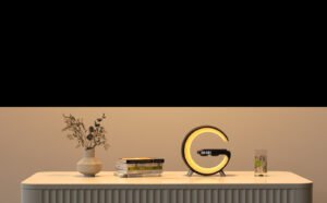 2023 New Intelligent G Shaped LED Lamp Bluetooth Speake Wireless Charger Atmosphere Lamp App Control For Bedroom Home Decor - Image 7