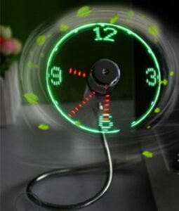 USB Fan Adjustable Mini Flexible Fan LED Light - Image 3