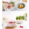 Portable detachable double-layer hollow fruit and vegetable cleaning drain basket - Image 4