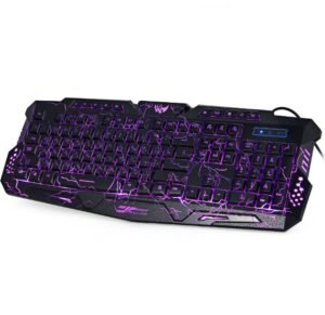 J10 tricolor backlight wired gaming keyboard set colorful - Image 5