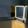 Trifold Makeup Mirror With Light 68 LED Vanity Mirrors - Image 2