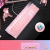 Pink Real Mechanical Keyboard And Mouse Set Girls Cute Gaming Games - Image 4