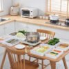 Kitchen Folding Storage Rack with Draining Basket - Image 2