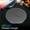 Qi Standard Ultra-Thin Fabric Aluminum Alloy Fast Charge Wireless Charger - Image 4