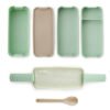 Square Double Three-layer Wheat Straw Fiber Plastic Lunch Box - Image 3