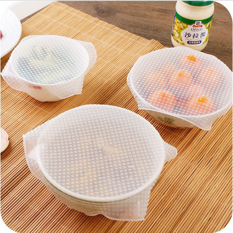 Food Reusable Silicone Stretch Cling Film Saran Wrap Kitchen Microwave Oven Fridge Seal Bowl Cover Pad Kitchen Tools (Copy)