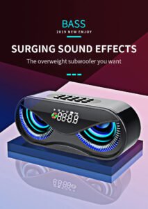 Colorful lights, dual speakers, digital buttons, song, Bluetooth speaker - Image 3