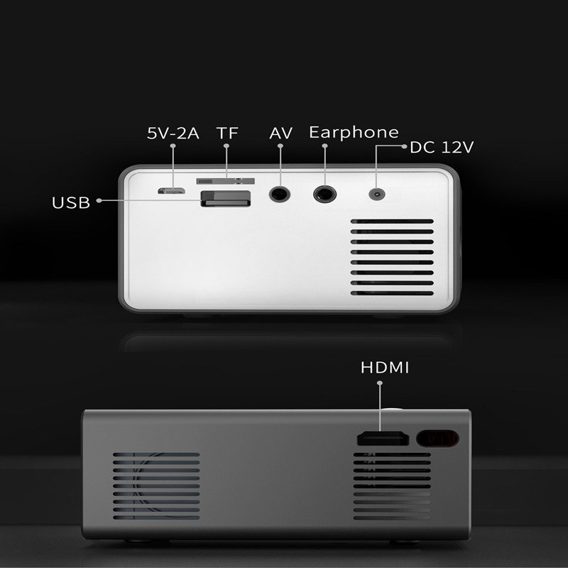 Home Office T300 Projector HD 1080P Miniature Mini Projector - Image 2
