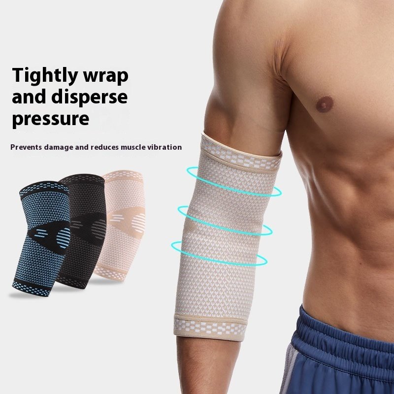 Sports Elbow Guard Summer Men's And Women's Knitted Nylon Basketball Breathable Warm Sports Protective Gear Pressure Elbow Pad