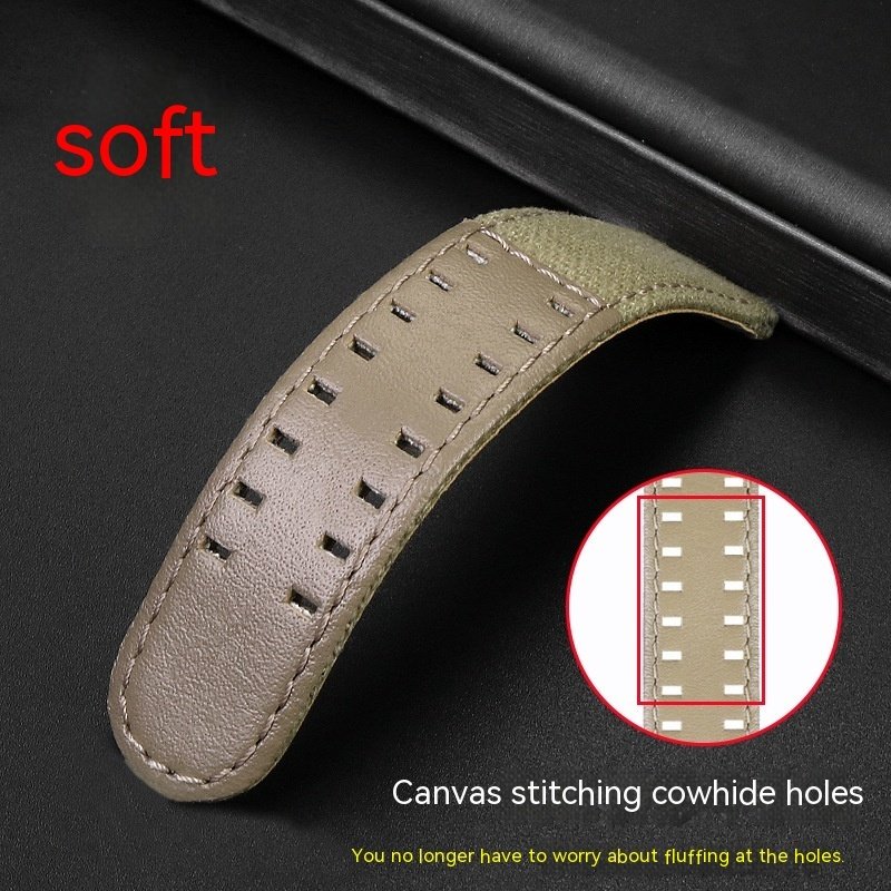 Sports Canvas Cowhide Watch Strap - Image 7